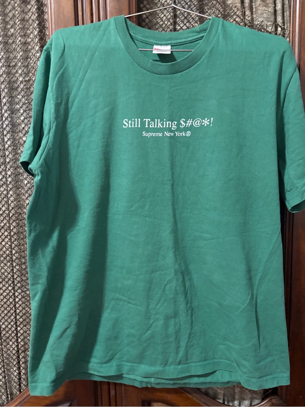Supreme New York Green 'Still Talking' Graphic Tee